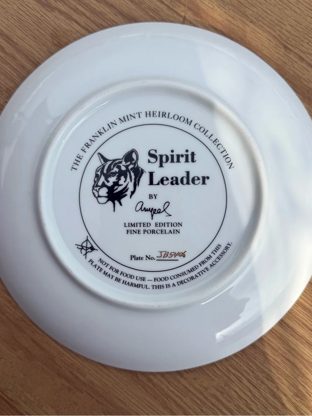 The Franklin Mint Heirloom Recommendation Vintage Collector Plate